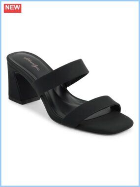 Herrlyn Square Toe Block Heel Slip On Sandals
